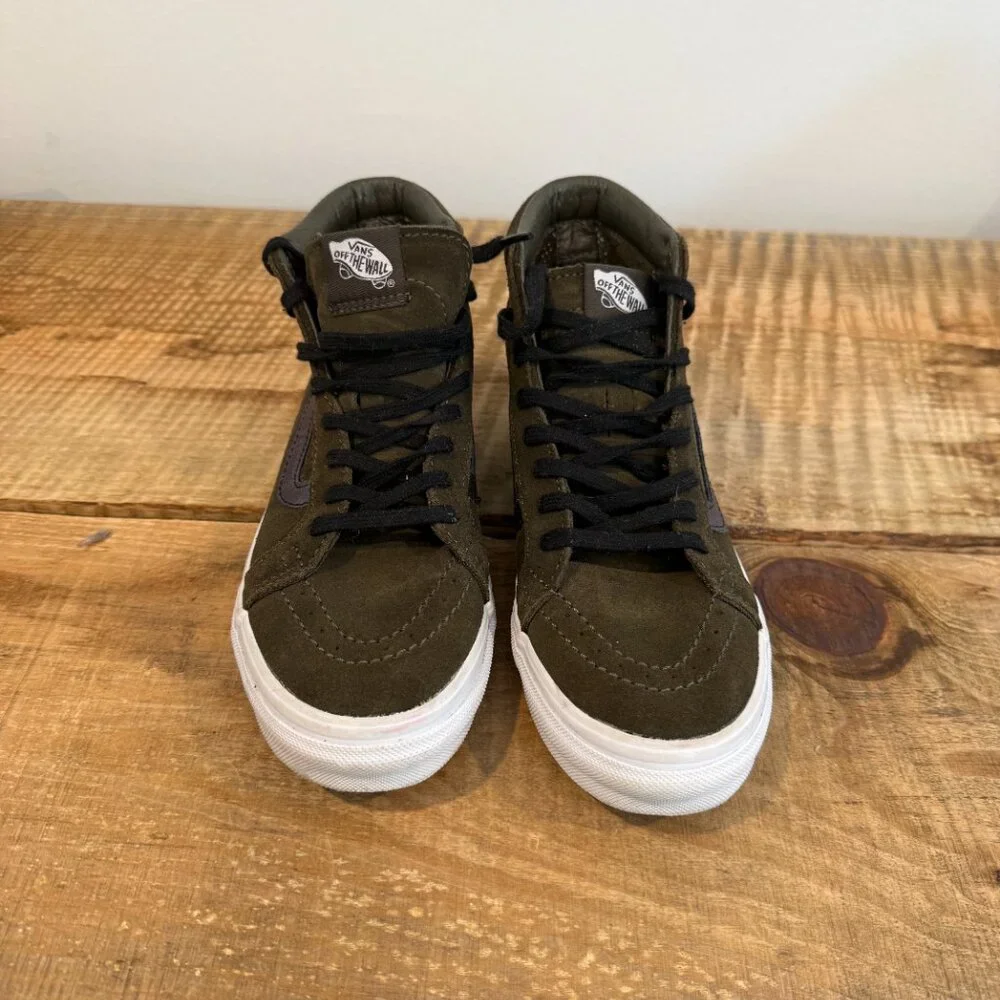 Vans SK-8 Hi Slim Cutout Tarmac/True White Size 6.5  W /5.0 M
